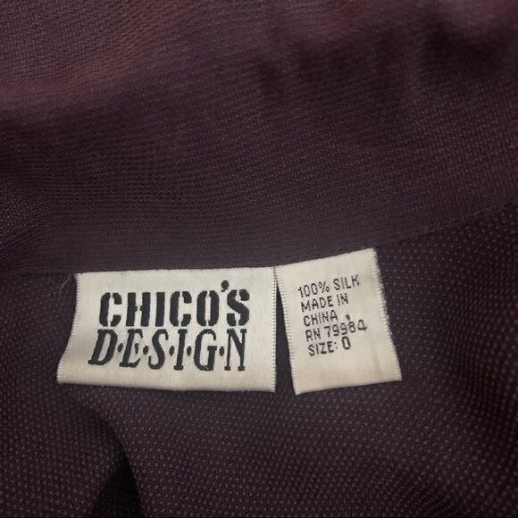 Chico’s  Design 100% Silk Button Front L/S Blouse - Picture 10 of 10